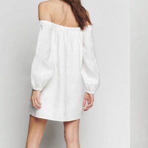 Reformation EUC Andi Linen Dress Size Large - White